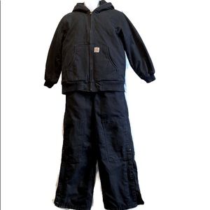 Carhartt Boys Bk Sz 12 Coveralls & Sz 14-16 Coat